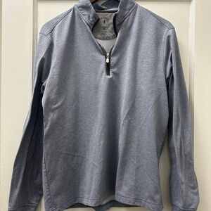 johnnie-O Gray Quarter-Zip Pullover
